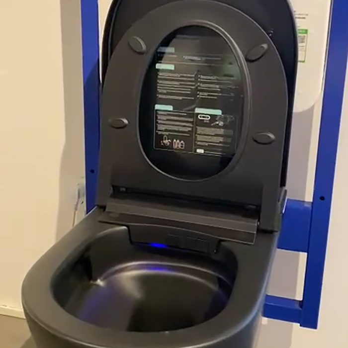 NEMO Унитаз с функцией биде 60x38см., подвесной, электронный, tornado, сиденье микролифт, цвет: черный матовый