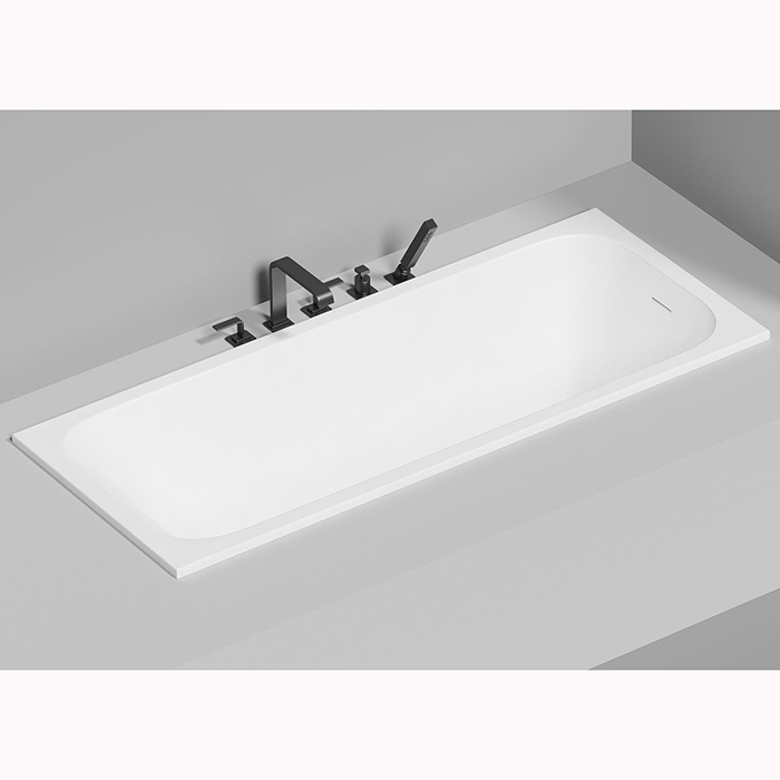 Salini Orlanda Встраиваемая ванна 170х70х60cм, "Up&Down", сифон, щелевой слив-перелив, S-Stone, цвет: белый матовый