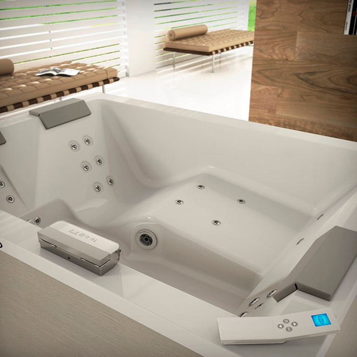 Jacuzzi Sharp Extra Ванна 200х150х65см, Rainbow+ Clean System, цвет: белый