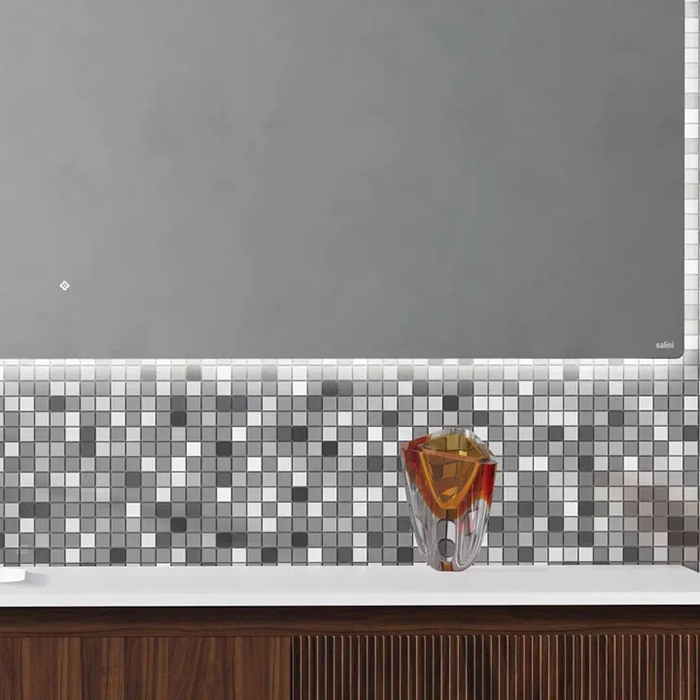 Salini Зеркало для ванны OMBRA 200х70х2.5см., с LED подсветкой, влагостойкое AGC Сrystalvision, сенс. выкл., крепления, обогрев, антизапот.
