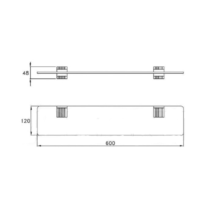 Stella Casanova Полочка для полотенец 60 см 1065 цвет: золото