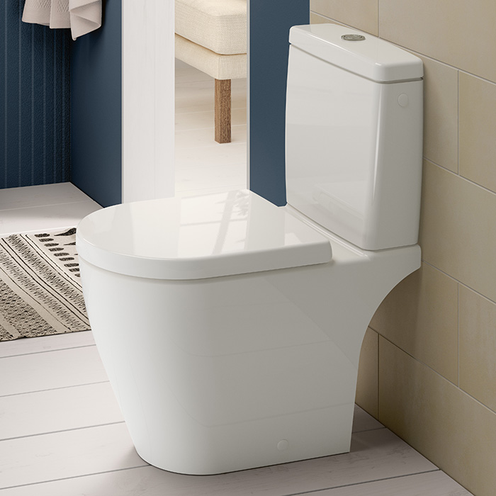 Villeroy&Boch Avento Сиденье для унитаза с микролифтом, цвет белый/нержавеющая сталь