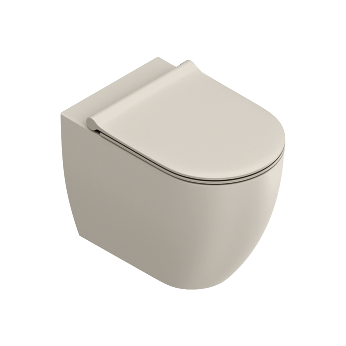 Catalano Sfera Унитаз напольный 54x35см, безободковый, смыв Tornado, покрытие Twinglaze+, цвет: Sabbia Satinato