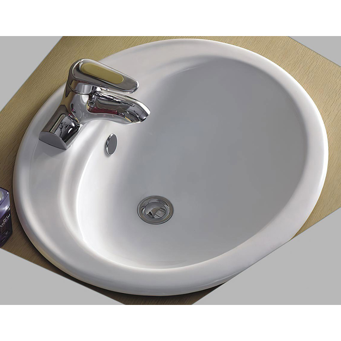 Ideal Standard Evrovit Раковина 55х40х13см., врезная сверху, 1 отв., с переливом, без крепежа, цвет: белый глянцевый