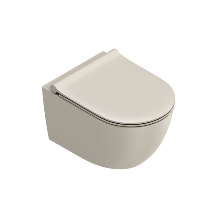 Catalano Sfera Унитаз подвесной 50x35см, безободковый, смыв Tornado, покрытие Twinglaze+, цвет: Sabbia Satinato