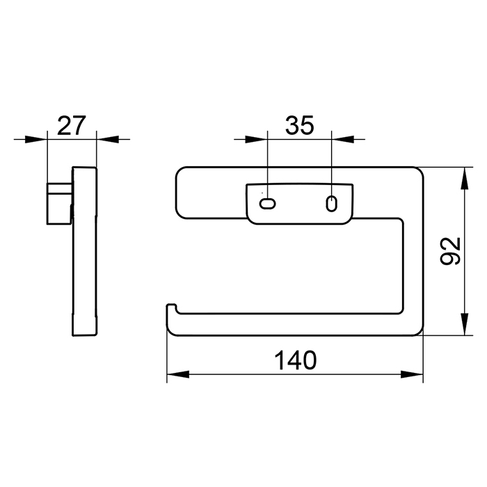 Keuco Collection Moll Держатель т/б, поворотный, подвесной, цвет: хром