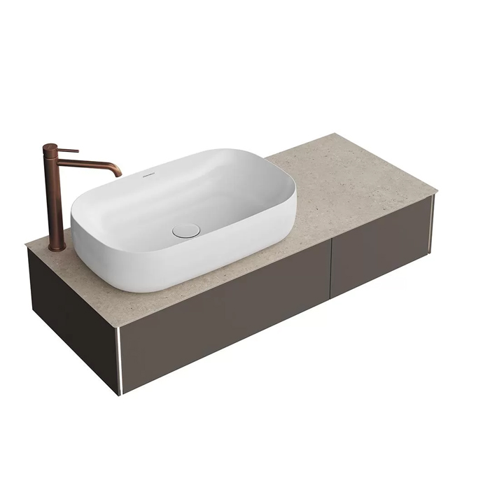 Kerama Marazzi Magica Тумба подвесная, 115.4х48.5х22см., 2 ящика, цвет: вечерний серый матовый