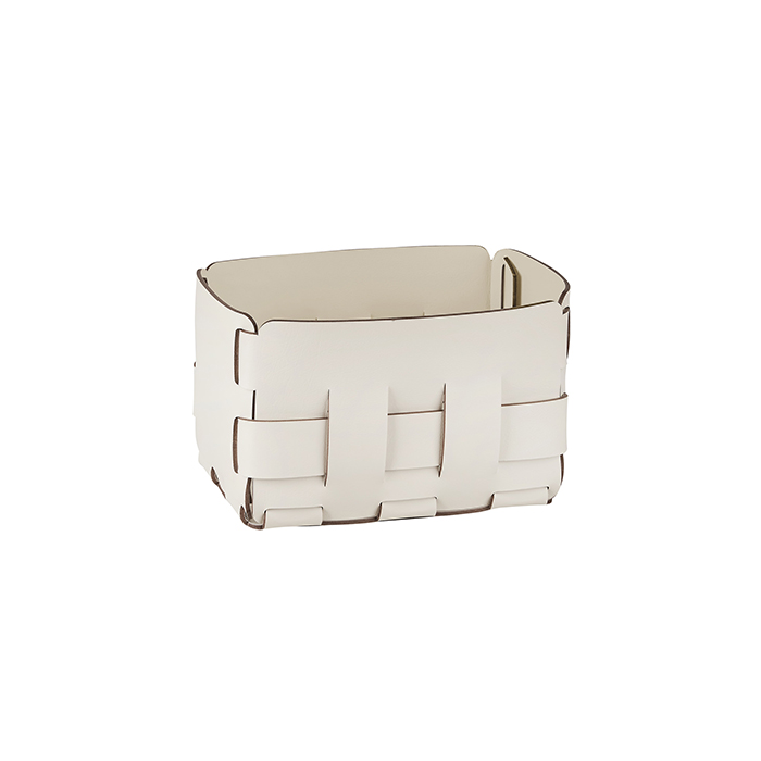 Colombo Adj Корзинка Mini Bottega, 12x19H13 см, цвет: белый/панна котта