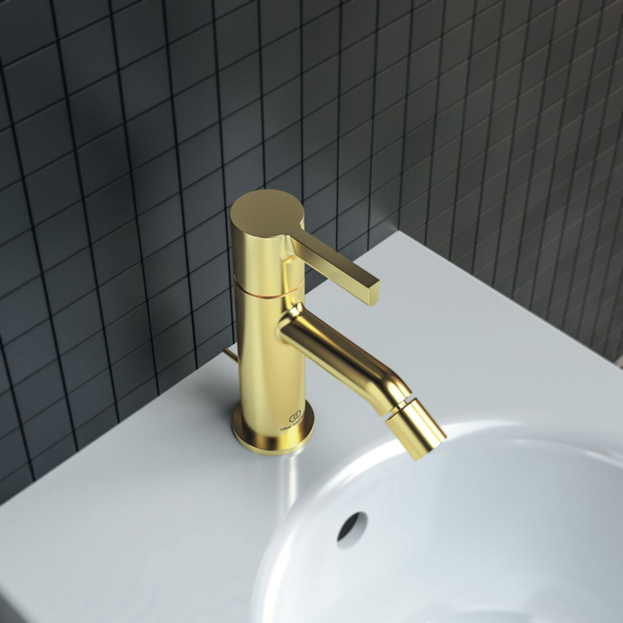 Ideal Standard Joy Смеситель для биде, на 1 отв., с донным клапаном, цвет: PVD Brushed Gold (Шлифованное Золото)