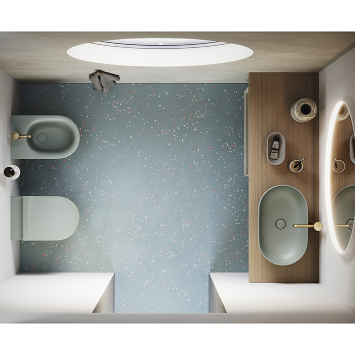 Catalano Sfera Унитаз подвесной 55x35см, безободковый, смыв Tornado, покрытие Twinglaze+, цвет: Aqua Satinato