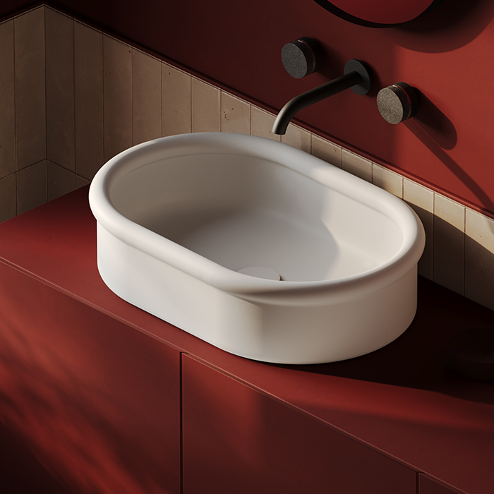 Artceram Brera Раковина 60х40х15см., накладная, без отв., цвет: белый глянцевый