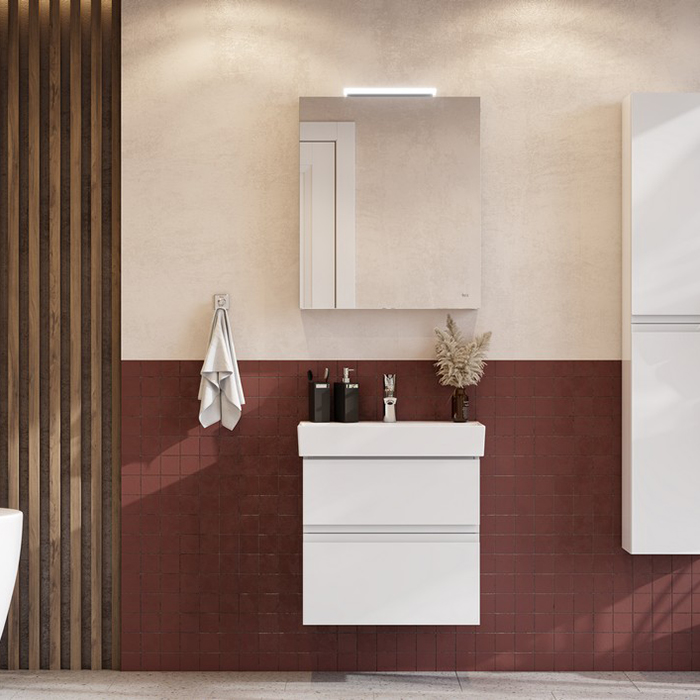 Roca Oleta Тумба подвесная 60х37х54см, с 2 ящиками, цвет: белый матовый 