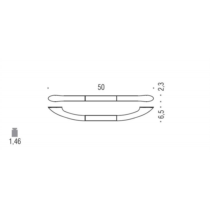 Colombo Units Поручень для ванны 50см, цвет: хром