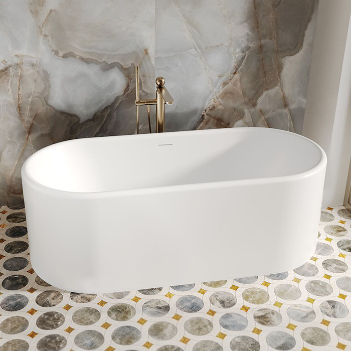 Salini Perla Plus Ванна отдельностоящая 170x80см, материал S-Sense, цвет: белый глянцевый