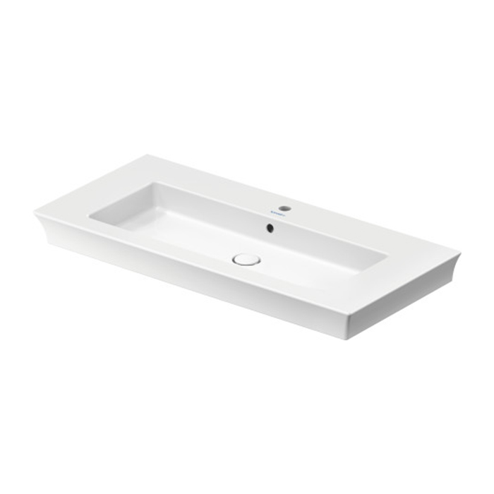 Duravit White Tulip Раковина накладная 105х49см, с переливом, с 1 отв., WonderGliss, цвет: белый	