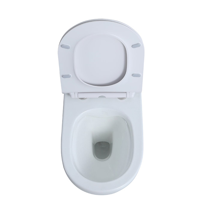 NEMO Унитаз 56x36см., подвесной, безободковый, сиденье микролифт, цвет: белый глянцевый