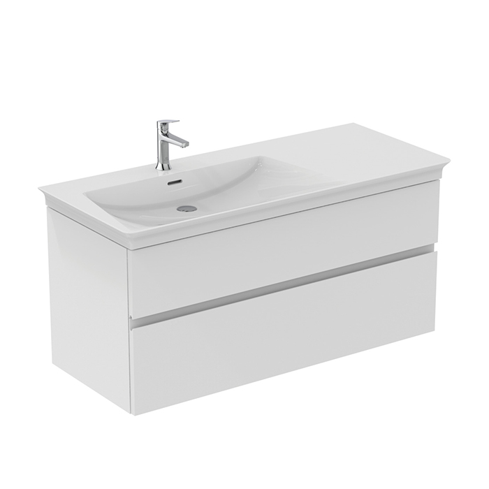 Ideal Standard Finesse Тумба с раковиной 120x50см, подвесная, SX, 2 ящика, 1 отв., цвет: белый матовый