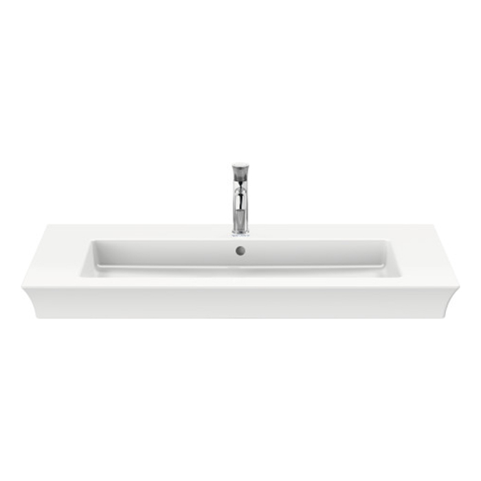 Duravit White Tulip Раковина накладная 105х49см, с переливом, с 1 отв., WonderGliss, цвет: белый	