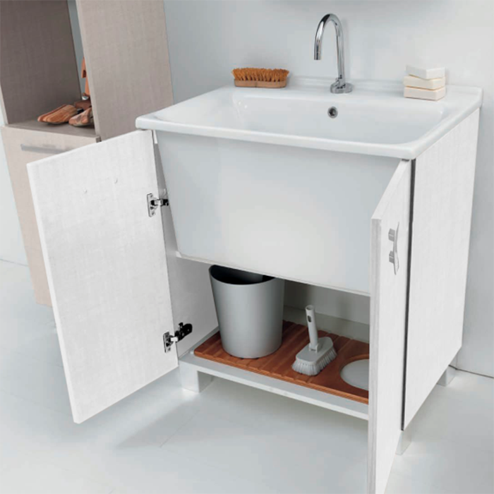 Kerasan Aquadom Тумба с раковиной 75х50см., c 1 отв., напольная, цвет белый матов