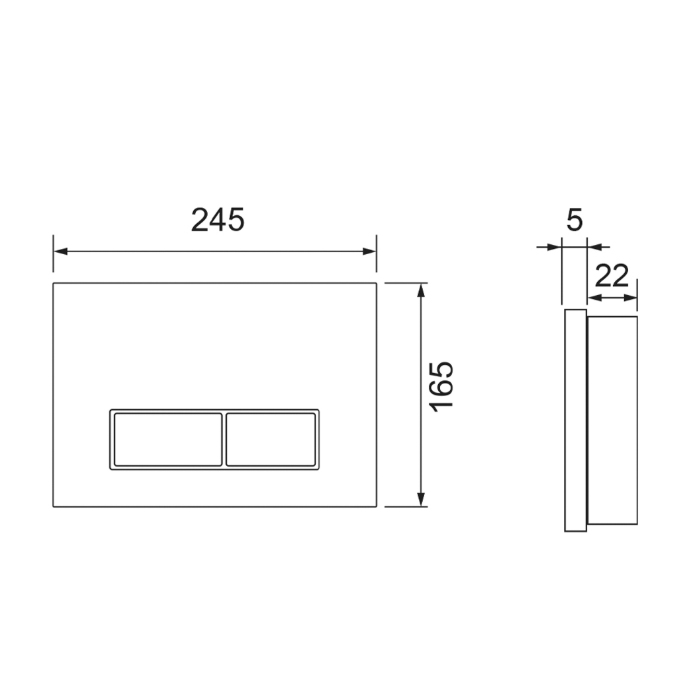 TECEspring S Панель смыва для унитаза, нерж. сталь, с покрытием против отпечатков пальцев, цвет: gun metal PVD