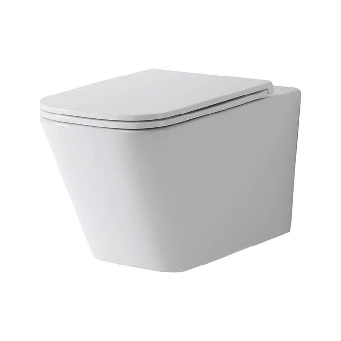 TECEspring S Комплект: Унитаз подвесной Regular, безободковый, смыв Torando flush, сиденье Slim с микролифтом и быстрым снятием, цвет: белый