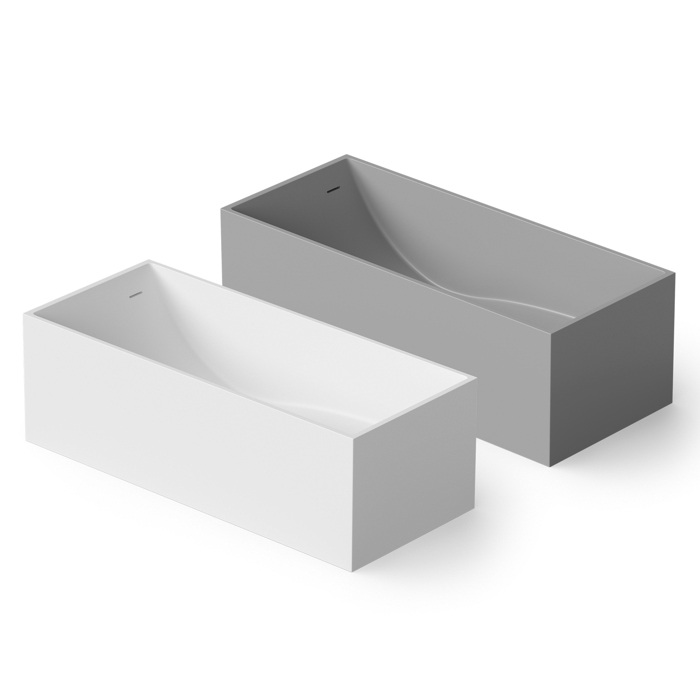 Dea Design Modern Ванна 180х76х58см., отдельностоящая, Solid Surface, цвет: White №18