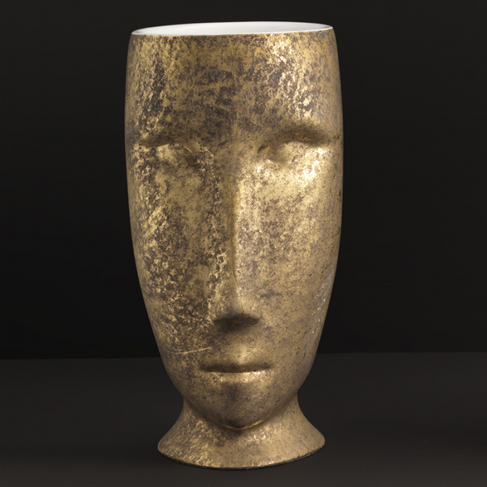 Kerasan Artwork Раковина 45х51х94.5 см, без отв., свободностоящая "MOLOCO", слив в стену, цвет: белый/античное золото