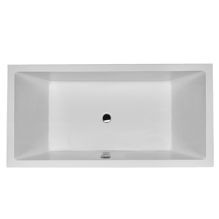 Duravit Starck Ванна акрил прямоугольная 180x90см , встраиваемая или с панелями ,с 2 наклонами для спины, с переливом Цвет: белый