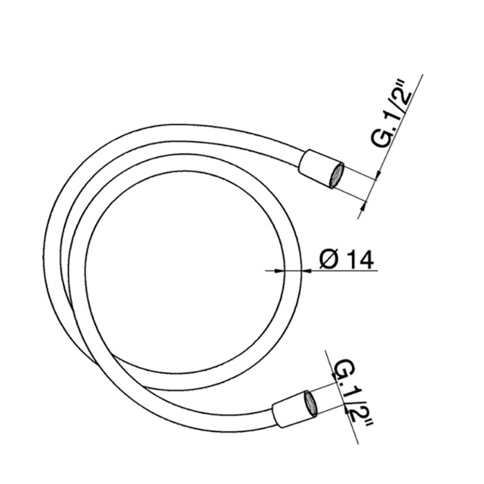 Cisal Shower Душевой шланг 150 см, цвет: черный матовый