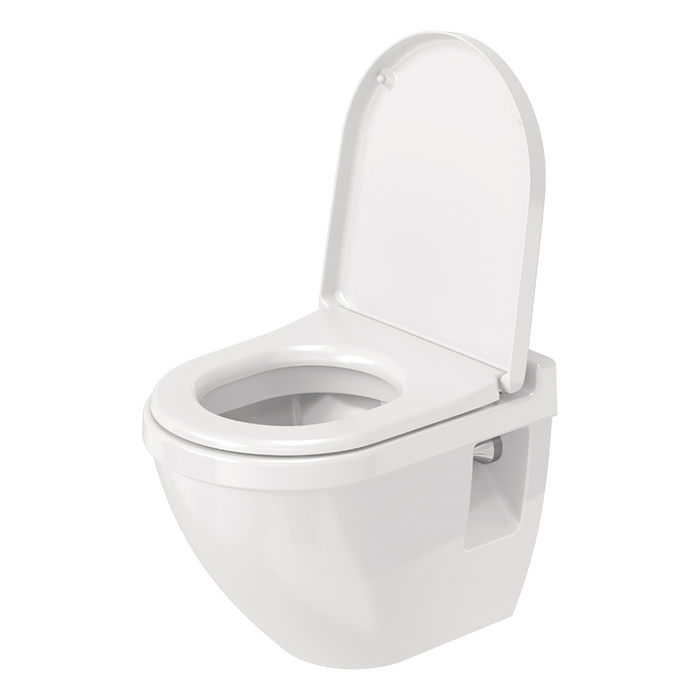 Duravit Starck 3 Сиденье для унитаза, с крышкой, цвет: сталь/белый глянцевый