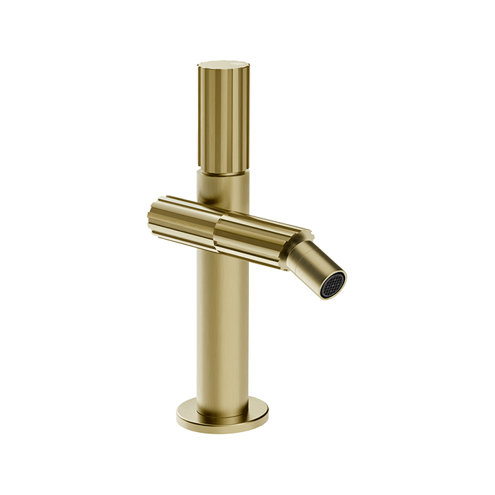 Gessi Incastri Смеситель для биде, 1 отв., без донного клапана, цвет: Brass Brushed PVD
