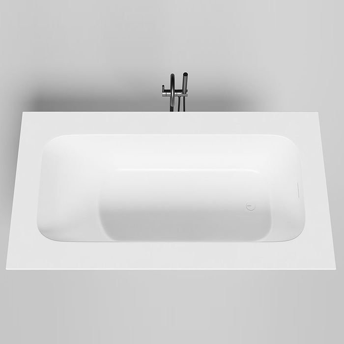 Salini Orlanda Plus Встраиваемая ванна 190х100х60cм, "Up&Down", сифон, щелевой слив-перелив, S-Stone, цвет: белый матовый