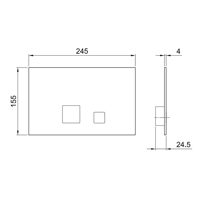 Fantini AF/21 Клавиша смыва для GEBERIT SIGMA8, SIGMA12, цвет: черный матовый