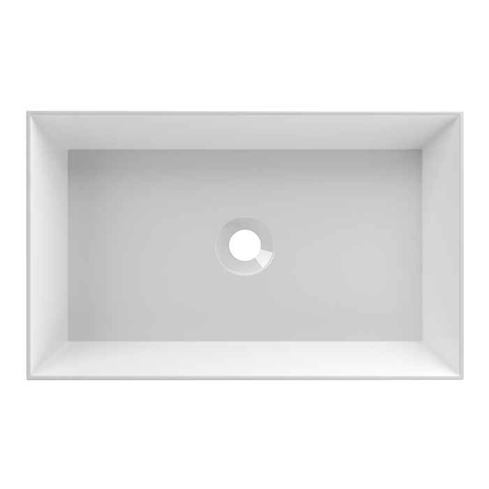 Alice Spy Rectangular Раковина 60x38х12см., накладная, без отв., цвет: белый глянцевый