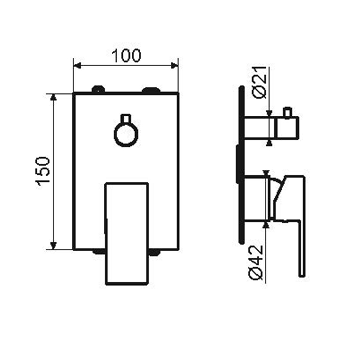 Plumberia Selection TAG Смеситель для душа, встраиваемый, на 2-3 выхода, цвет: черный матовый
