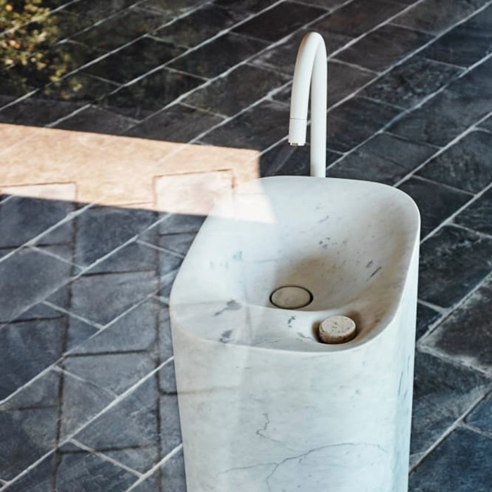 Agape Fez Излив для раковины, напольный, с регулировкой напора, высота: 118см, цвет: белый