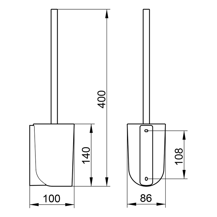 Keuco Elegance Туалетный ёршик, подвесной, цвет: хром