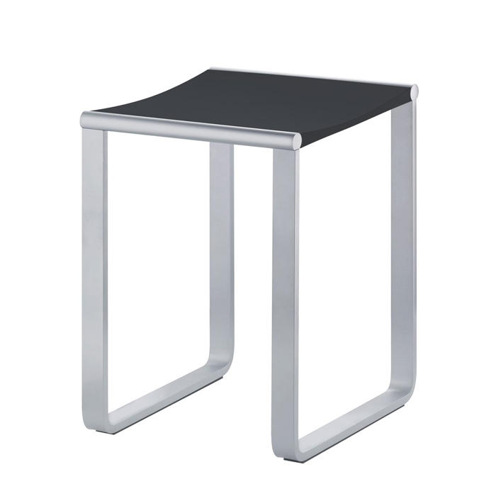 Keuco Plan Табурет для душа 365x340 мм пластик, допустимая нагрузка 100 кг цвет: алюминий анодир/dark grey