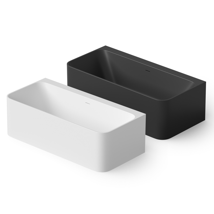 Dea Design Modern Ванна 170х80х56см., отдельностоящая, Solid Surface, цвет: Black №16