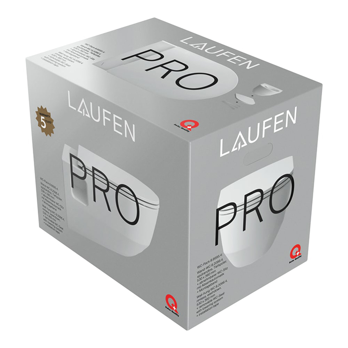 Laufen Pro Комплект подвесной унитаз 53x36x34.5см., сиденье с механизмом мягкого закрывания, безободковый, цвет: белый