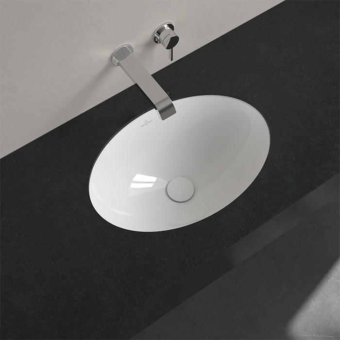Villeroy&Boch Loop&Friends Раковина 48.5х32.5х21.5см., встраиваемая снизу, без отв., с переливом, цвет: альпийский белый