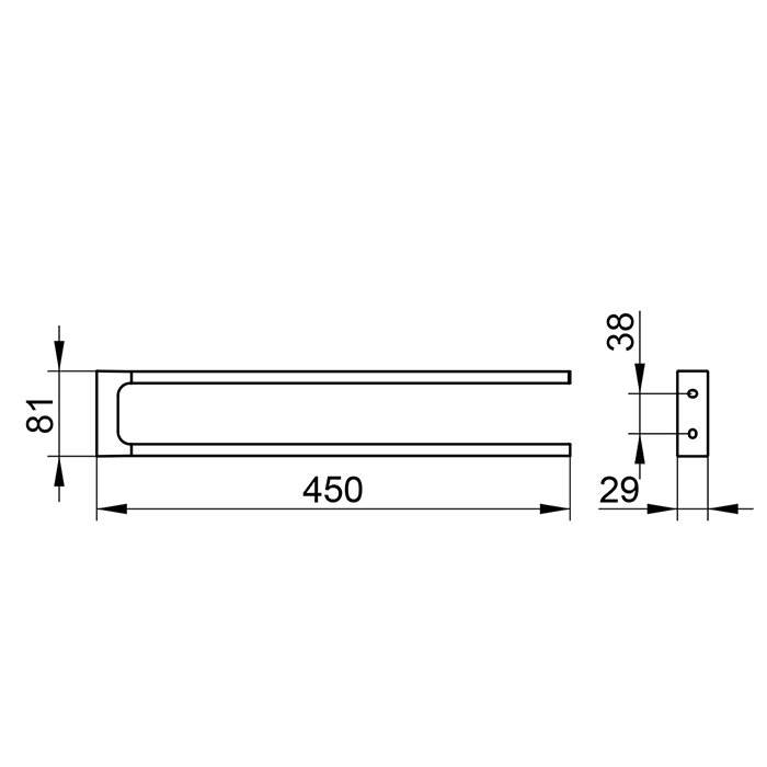 Keuco Edition 11 Полотенцедержатель, подвесной, двойной, цвет: brushed red gold
