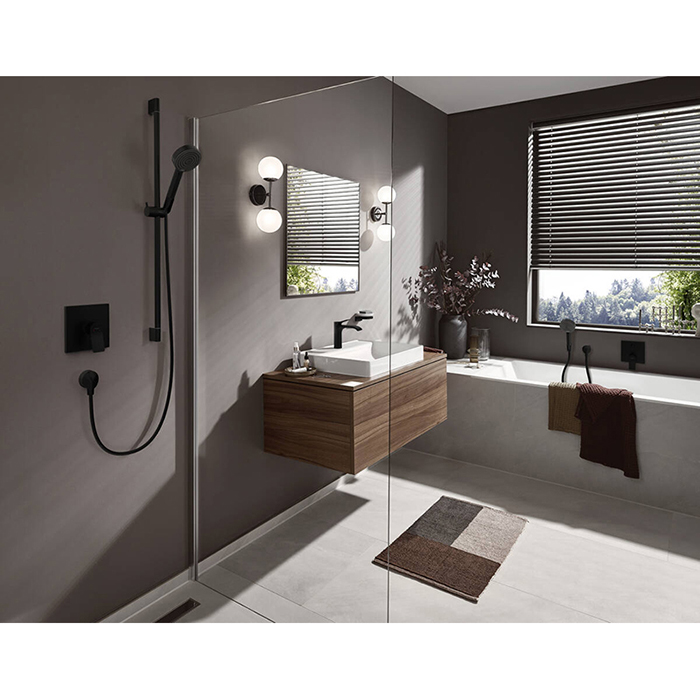Hansgrohe Vivenis Смеситель для ванны, встраиваемый, цвет: черный матовый