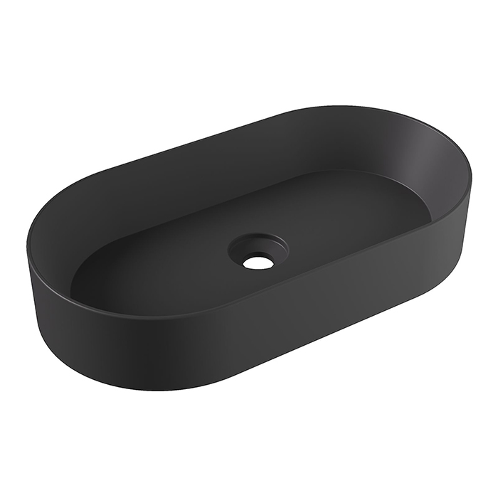 Alice Spy Oval Раковина 65x36х12см., накладная, без отв., цвет: чёрный матовый