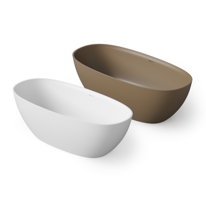 Dea Design Edge Ванна 130x70x56см., отдельностоящая, Solid Surface, цвет: White №18