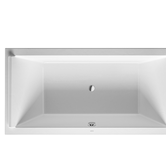 Duravit STARCK Ванна акриловая прямоугольный вариант встраиваемая, 200x100х46см, с 2 наклонами  для спины, цвет: белый