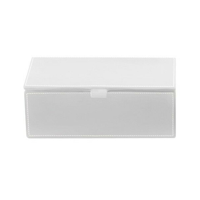 Decor Walther Brownie BMD2 Универсальная коробка 24.5x13x9.5см, с крышкой, настольная, цвет: белая кожа