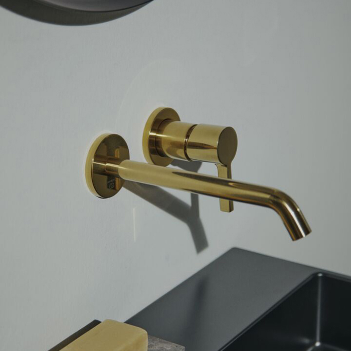 Ideal Standard Joy Смеситель для раковины, встраиваемый, излив: 22.5см., цвет: PVD Brushed Gold (Шлифованное Золото)