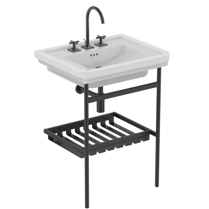 Ideal Standard Joy Neo Смеситель для раковины, на 3 отв., с донным клапаном, цвет: PVD Magnetic Grey