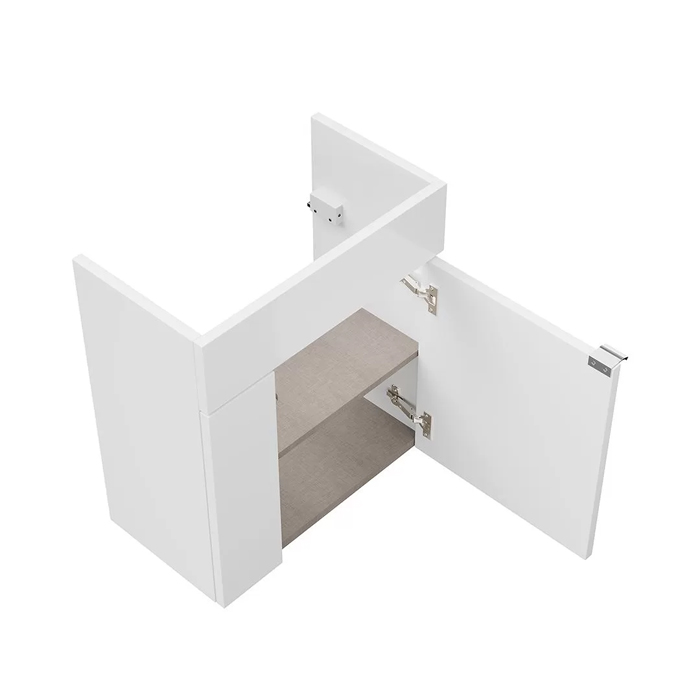 Kerama Marazzi Lato Тумба подвесная с раковиной, 49.5х27х55см., с дверцей, цвет: белая глянцевая